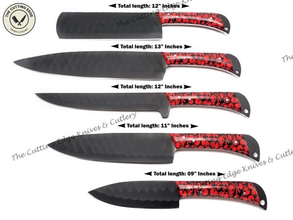 Skull Print Kitchen Knife Set - Image 6