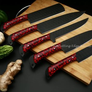 Skull Print Kitchen Knife Set
