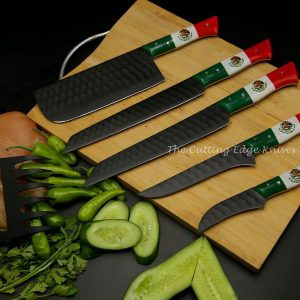 Vibrant Mexican Flag Knives