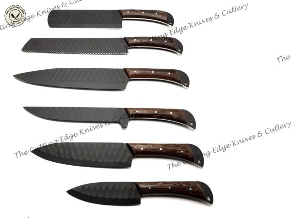 Wavy Forged Wenge Knife Set - Image 6