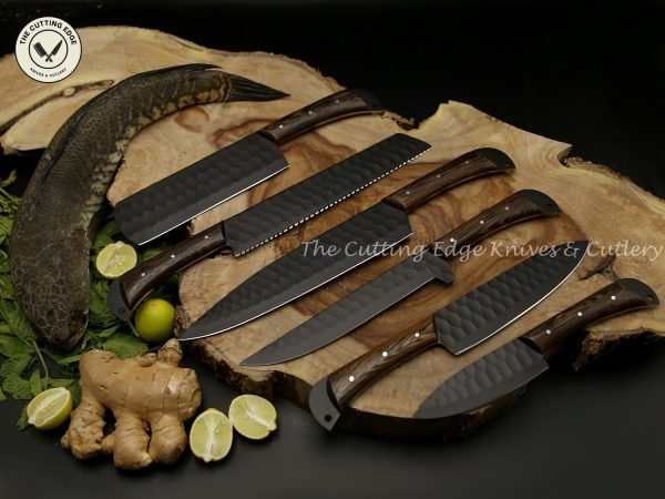 Wavy Forged Wenge Knife Set - Image 2