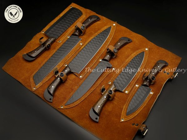 Wavy Forged Wenge Knife Set - Image 5