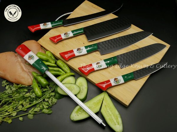 Mexican Flag Grip Chef Knives
