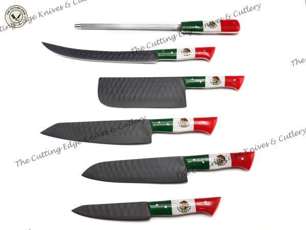 Mexican Flag Grip Chef Knives - Image 6