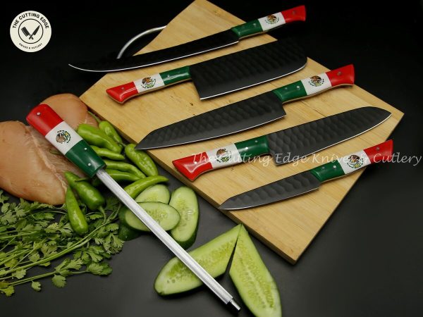 Mexican Flag Grip Chef Knives - Image 2